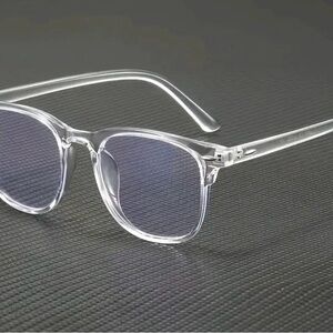 Nameless Transparent Frame Glasses with Cool Blue Tint